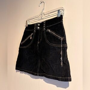 JLO soft denim mini skirt